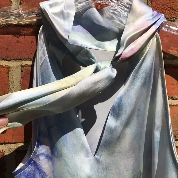 Revolve Generation Love Kaylee Printed Silk Blouse - Picture 13 of 16